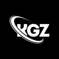 logotipo de kgz. letra kgz. diseño del logotipo de la letra kgz. logotipo de las iniciales kgz vinculado con un círculo y un logotipo de monograma en mayúsculas. tipografía kgz para tecnología, negocios y marca inmobiliaria. vector