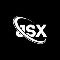 JSX logo. JSX letter. JSX letter logo design. Initials JSX logo linked with circle and uppercase monogram logo. JSX typography for technology, business and real estate brand. vector