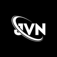 logotipo de jv carta jvn. diseño del logotipo de la letra jvn. logotipo de jvn iniciales vinculado con círculo y logotipo de monograma en mayúsculas. tipografía jvn para tecnología, negocios y marca inmobiliaria. vector