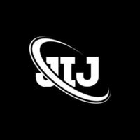 logotipo de jij. carta jij. diseño del logotipo de la letra jij. logotipo de las iniciales jij vinculado con un círculo y un logotipo de monograma en mayúsculas. tipografía jij para tecnología, negocios y marca inmobiliaria. vector