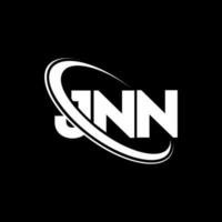 logotipo de jn. carta jnn. diseño del logotipo de la letra jnn. Logotipo de las iniciales jnn vinculado con un círculo y un logotipo de monograma en mayúsculas. tipografía jnn para tecnología, negocios y marca inmobiliaria. vector
