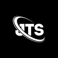 logotipo de jts. carta jts. diseño del logotipo de la letra jts. logotipo de jts iniciales vinculado con círculo y logotipo de monograma en mayúsculas. tipografía jts para tecnología, negocios y marca inmobiliaria. vector