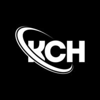 logotipo de kch. letra kch. diseño del logotipo de la letra kch. logotipo de las iniciales kch vinculado con un círculo y un logotipo de monograma en mayúsculas. tipografía kch para tecnología, negocios y marca inmobiliaria. vector