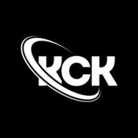 logotipo de kck. letra kck. diseño del logotipo de la letra kck. Logotipo de las iniciales kck vinculado con un círculo y un logotipo de monograma en mayúsculas. tipografía kck para tecnología, negocios y marca inmobiliaria. vector