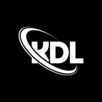 logotipo de kdl. letra kdl. diseño del logotipo de la letra kdl. Logotipo de iniciales kdl vinculado con círculo y logotipo de monograma en mayúsculas. tipografía kdl para tecnología, negocios y marca inmobiliaria. vector