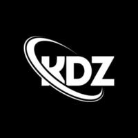 logotipo de kdz. letra kdz. diseño del logotipo de la letra kdz. logotipo de las iniciales kdz vinculado con un círculo y un logotipo de monograma en mayúsculas. tipografía kdz para tecnología, negocios y marca inmobiliaria. vector