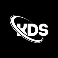 logotipo de kds. letra kds. diseño del logotipo de la letra kds. logotipo de kds iniciales vinculado con círculo y logotipo de monograma en mayúsculas. tipografía kds para tecnología, negocios y marca inmobiliaria. vector