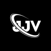 logotipo jjv. carta jjv. diseño del logotipo de la letra jjv. logotipo de las iniciales jjv vinculado con un círculo y un logotipo de monograma en mayúsculas. tipografía jjv para tecnología, negocios y marca inmobiliaria. vector