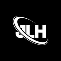 JLH logo. JLH letter. JLH letter logo design. Initials JLH logo linked with circle and uppercase monogram logo. JLH typography for technology, business and real estate brand. vector