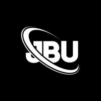 logotipo de jb. carta jbu. diseño del logotipo de la letra jbu. logotipo de las iniciales jbu vinculado con el círculo y el logotipo del monograma en mayúsculas. tipografía jbu para tecnología, negocios y marca inmobiliaria. vector