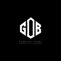 GDB letter logo design with polygon shape. GDB polygon and cube shape logo design. GDB hexagon vector logo template white and black colors. GDB monogram, business and real estate logo.