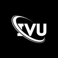 IVU logo. IVU letter. IVU letter logo design. Initials IVU logo linked with circle and uppercase monogram logo. IVU typography for technology, business and real estate brand. vector