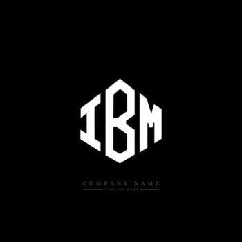 IBM letter logo design with polygon shape. IBM polygon and cube shape logo design. IBM hexagon vector logo template white and black colors. IBM monogram, business and real estate logo.