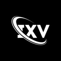 IXV logo. IXV letter. IXV letter logo design. Initials IXV logo linked with circle and uppercase monogram logo. IXV typography for technology, business and real estate brand. vector