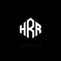 HRR letter logo design with polygon shape. HRR polygon and cube shape logo design. HRR hexagon vector logo template white and black colors. HRR monogram, business and real estate logo.