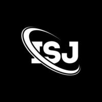 ISJ logo. ISJ letter. ISJ letter logo design. Initials ISJ logo linked with circle and uppercase monogram logo. ISJ typography for technology, business and real estate brand. vector