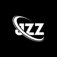 logotipo jzz. jz carta. diseño del logotipo de la letra jzz. logotipo de las iniciales jzz vinculado con un círculo y un logotipo de monograma en mayúsculas. tipografía jzz para tecnología, negocios y marca inmobiliaria. vector