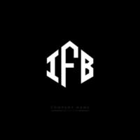 IFB letter logo design with polygon shape. IFB polygon and cube shape logo design. IFB hexagon vector logo template white and black colors. IFB monogram, business and real estate logo.