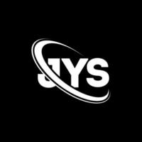 logotipo de jys. letra jys. diseño del logotipo de la letra jys. logotipo de jys iniciales vinculado con círculo y logotipo de monograma en mayúsculas. tipografía jys para tecnología, negocios y marca inmobiliaria. vector