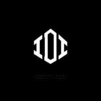 IDI letter logo design with polygon shape. IDI polygon and cube shape logo design. IDI hexagon vector logo template white and black colors. IDI monogram, business and real estate logo.