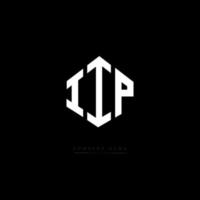 IIP letter logo design with polygon shape. IIP polygon and cube shape logo design. IIP hexagon vector logo template white and black colors. IIP monogram, business and real estate logo.