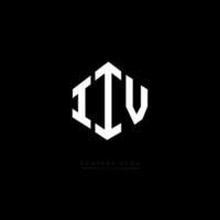 IIV letter logo design with polygon shape. IIV polygon and cube shape logo design. IIV hexagon vector logo template white and black colors. IIV monogram, business and real estate logo.