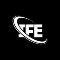 logotipo de ife. si carta. diseño del logotipo de la letra ife. iniciales del logotipo de ife vinculado con un círculo y un logotipo de monograma en mayúsculas. tipografía ife para tecnología, negocios y marca inmobiliaria. vector