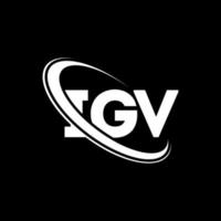 logotipo de igv. carta igv. diseño del logotipo de la letra igv. logotipo de iniciales igv vinculado con círculo y logotipo de monograma en mayúsculas. tipografía igv para tecnología, negocios y marca inmobiliaria. vector