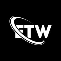 logotipo de etw. etw carta. diseño del logotipo de la letra etw. logotipo de iniciales etw vinculado con círculo y logotipo de monograma en mayúsculas. tipografía etw para tecnología, negocios y marca inmobiliaria. vector