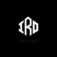 IRO letter logo design with polygon shape. IRO polygon and cube shape logo design. IRO hexagon vector logo template white and black colors. IRO monogram, business and real estate logo.