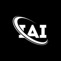 logotipo de iai. carta ia. diseño del logotipo de la letra iai. logotipo de iniciales iai vinculado con círculo y logotipo de monograma en mayúsculas. tipografía iai para tecnología, negocios y marca inmobiliaria. vector