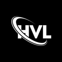 logotipo de hvl. letra hvl. diseño del logotipo de la letra hvl. logotipo de iniciales hvl vinculado con círculo y logotipo de monograma en mayúsculas. tipografía hvl para tecnología, negocios y marca inmobiliaria. vector