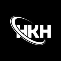 HKH logo. HKH letter. HKH letter logo design. Initials HKH logo linked with circle and uppercase monogram logo. HKH typography for technology, business and real estate brand. vector