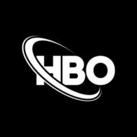 HBO logo. HBO letter. HBO letter logo design. Initials HBO logo linked with circle and uppercase monogram logo. HBO typography for technology, business and real estate brand. vector