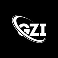 GZI logo. GZI letter. GZI letter logo design. Initials GZI logo linked with circle and uppercase monogram logo. GZI typography for technology, business and real estate brand. vector