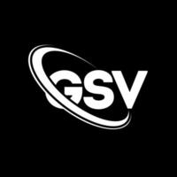 logotipo de gsv. carta gsv. diseño del logotipo de la letra gsv. logotipo de iniciales gsv vinculado con círculo y logotipo de monograma en mayúsculas. tipografía gsv para tecnología, negocios y marca inmobiliaria. vector