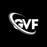 GVF logo. GVF letter. GVF letter logo design. Initials GVF logo linked with circle and uppercase monogram logo. GVF typography for technology, business and real estate brand. vector