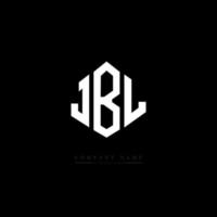 JBL letter logo design with polygon shape. JBL polygon and cube shape logo design. JBL hexagon vector logo template white and black colors. JBL monogram, business and real estate logo.