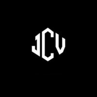 diseño de logotipo de letra jcv con forma de polígono. jcv polígono y diseño de logotipo en forma de cubo. jcv hexágono vector logo plantilla colores blanco y negro. Monograma jcv, logotipo empresarial y inmobiliario.