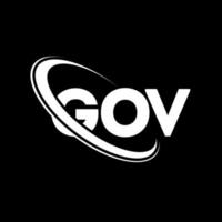 logotipo del gobierno. carta del gobierno diseño del logotipo de la carta del gobierno. logotipo de las iniciales del gobierno vinculado con el círculo y el logotipo del monograma en mayúsculas. tipografía gov para tecnología, negocios y marca inmobiliaria. vector