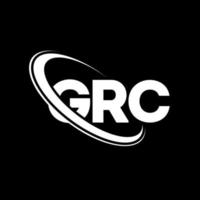 logotipo grc. letra grc. diseño de logotipo de letra grc. Logotipo de iniciales grc vinculado con círculo y logotipo de monograma en mayúsculas. tipografía grc para tecnología, negocios y marca inmobiliaria. vector