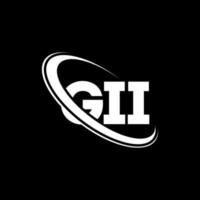 logotipo de gii. carta gi. diseño del logotipo de la letra gii. logotipo de las iniciales gii vinculado con un círculo y un logotipo de monograma en mayúsculas. tipografía gii para tecnología, negocios y marca inmobiliaria. vector