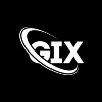logotipo de gix. carta gix. diseño del logotipo de la letra gix. logotipo de gix de iniciales vinculado con círculo y logotipo de monograma en mayúsculas. tipografía gix para tecnología, negocios y marca inmobiliaria. vector