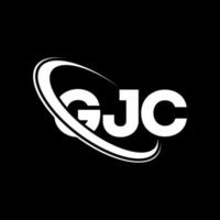 logotipo de gjc. carta gjc. diseño del logotipo de la letra gjc. logotipo de gjc iniciales vinculado con círculo y logotipo de monograma en mayúsculas. tipografía gjc para tecnología, negocios y marca inmobiliaria. vector