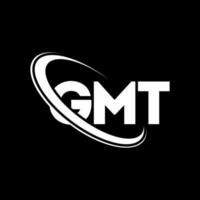 logotipo de gmt. letra gmt. diseño del logotipo de la letra gmt. logotipo de iniciales gmt vinculado con círculo y logotipo de monograma en mayúsculas. tipografía gmt para tecnología, negocios y marca inmobiliaria. vector