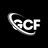 GCF logo. GCF letter. GCF letter logo design. Initials GCF logo linked with circle and uppercase monogram logo. GCF typography for technology, business and real estate brand. vector