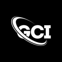 GCI logo. GCI letter. GCI letter logo design. Initials GCI logo linked with circle and uppercase monogram logo. GCI typography for technology, business and real estate brand. vector
