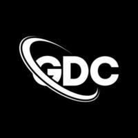 GDC logo. GDC letter. GDC letter logo design. Initials GDC logo linked with circle and uppercase monogram logo. GDC typography for technology, business and real estate brand. vector
