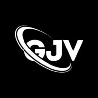 GJV logo. GJV letter. GJV letter logo design. Initials GJV logo linked with circle and uppercase monogram logo. GJV typography for technology, business and real estate brand. vector