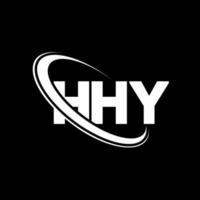 logotipo de hhy. hhh carta. diseño del logotipo de la letra hhy. logotipo de las iniciales hhy vinculado con un círculo y un logotipo de monograma en mayúsculas. tipografía hhy para tecnología, negocios y marca inmobiliaria. vector